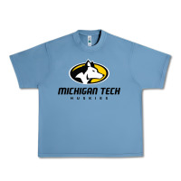 Pebble Blue michigan tech huskies Urban Heavy Tee - linhVisuals