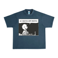 Midnight Navy my anxieties have anxieties   peanuts Urban Heavy Tee - linhVisuals