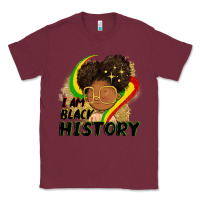 Burgundy I am black history Classic Tee - FaDigitalArtStudio