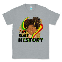 Heather Grey I am black history Classic Tee - FaDigitalArtStudio