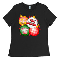 Merry Christmas Ball Ladies Tee | Teevron