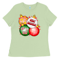 Matcha merry christmas ball Ladies Tee - CowhideDigitalArt