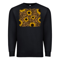 Black leopard sunflowers background Premium Sweatshirt - RanaPortraitStore