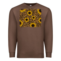Chestnut leopard sunflowers background Premium Sweatshirt - RanaPortraitStore