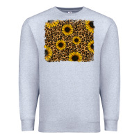 Heather Grey leopard sunflowers background Premium Sweatshirt - RanaPortraitStore