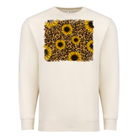 Leopard Sunflowers Background Premium Sweatshirt | Teevron