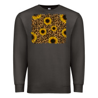 Smoke leopard sunflowers background Premium Sweatshirt - RanaPortraitStore