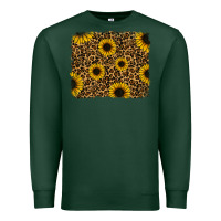 Sports Green leopard sunflowers background Premium Sweatshirt - RanaPortraitStore