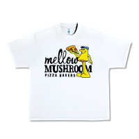 White mellow mushroom Urban Heavy Tee - linhVisuals