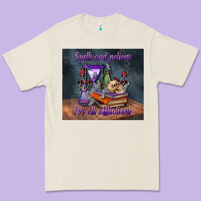 Spells And Potions For All Afflictions Tumbler Premium Tee Designed By Bundleandbundleshop