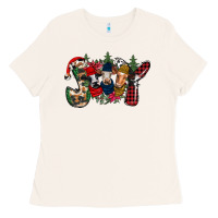 Bone joy Christmas cows Ladies Tee - CowhideDigitalArt