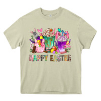 Mossy Happy Easter Coffee Cups With Bunny Heavy Core Tee - BundleAndBundleShop