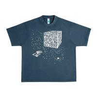 Midnight Navy qr code cube we are the borg Urban Heavy Tee - linhVisuals