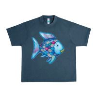 Midnight Navy rainbow fish Urban Heavy Tee - linhVisuals