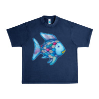 Navy rainbow fish Urban Heavy Tee - linhVisuals