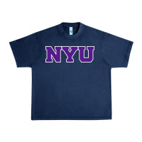 Navy new york university nyu Urban Heavy Tee - linhVisuals