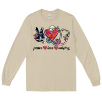 Mushroom peace love nursing Long Sleeve Tee - SublimationCraftShop