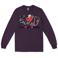 Plum peace love nursing Long Sleeve Tee - SublimationCraftShop