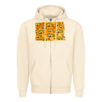 Sandshell School Bus Pattern Zipper Hoodie - Jasminsmagicworld