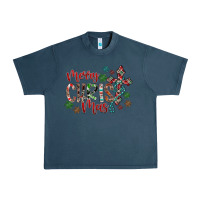Midnight Navy Merry Christmas Urban Heavy Tee - CowhideDigitalArt
