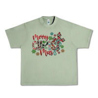 Oil Green Merry Christmas Urban Heavy Tee - CowhideDigitalArt