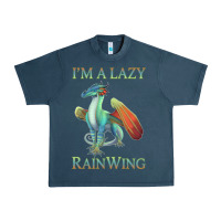 Midnight Navy Chill Rainwing Dragon Retro Fan Tee Wings of Fire Urban Heavy Tee - linhVisuals