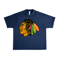 Navy the  blackhawks Urban Heavy Tee - linhVisuals