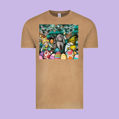 Easter Vintage Tee Designed By Cowhidedigitalart