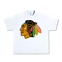 White the  blackhawks Urban Heavy Tee - linhVisuals
