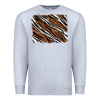 Heather Grey Tiger zebra background Premium Sweatshirt - RanaPortraitStore