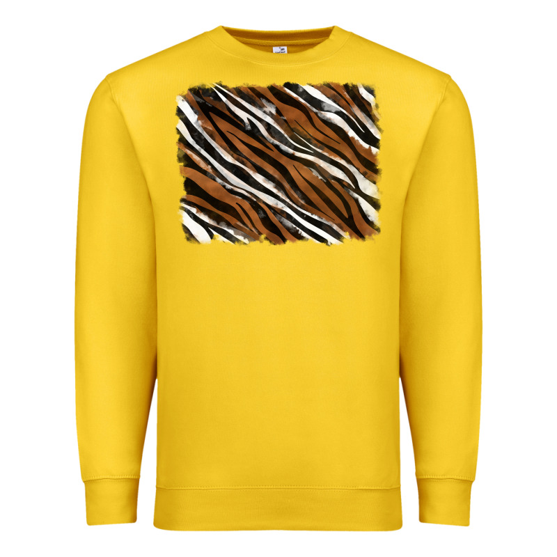 Tiger Zebra Background Premium Sweatshirt by RanaPortraitStore | Teevron