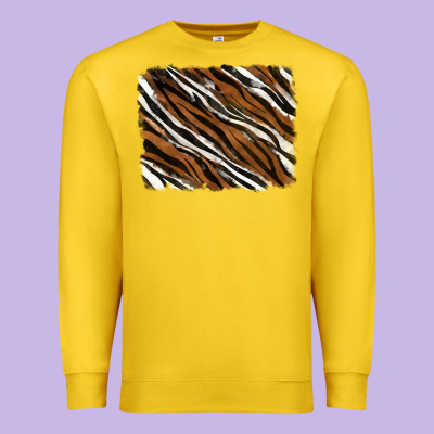 Tiger Zebra Background Premium Sweatshirt Designed By Ranaportraitstore