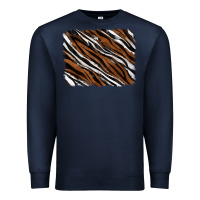Navy Tiger zebra background Premium Sweatshirt - RanaPortraitStore