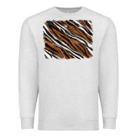 Oatmeal Heather Tiger zebra background Premium Sweatshirt - RanaPortraitStore