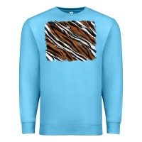 Ocean Blue Tiger zebra background Premium Sweatshirt - RanaPortraitStore
