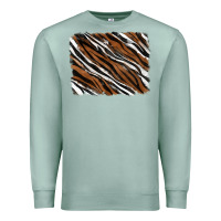 Seafoam Tiger zebra background Premium Sweatshirt - RanaPortraitStore