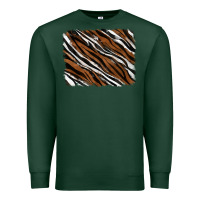 Sports Green Tiger zebra background Premium Sweatshirt - RanaPortraitStore