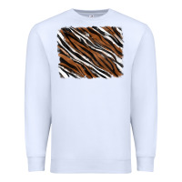 White Tiger zebra background Premium Sweatshirt - RanaPortraitStore