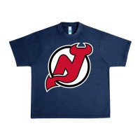 Navy the NJ devils Urban Heavy Tee - linhVisuals