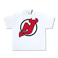 White the NJ devils Urban Heavy Tee - linhVisuals