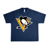 Navy the  penguins Urban Heavy Tee - linhVisuals