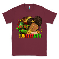 Burgundy Little miss Juneteenth Classic Tee - FaDigitalArtStudio