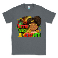 Charcoal Heather Little miss Juneteenth Classic Tee - FaDigitalArtStudio