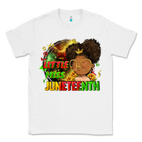 White Little miss Juneteenth Classic Tee - FaDigitalArtStudio