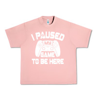 Salmon i paused my game to be here Urban Heavy Tee - linhVisuals