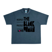 Midnight Navy respect protect love the black woman Urban Heavy Tee - linhVisuals