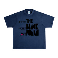 Navy respect protect love the black woman Urban Heavy Tee - linhVisuals