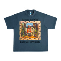 Midnight Navy restore the wolf defenders of wildlife Urban Heavy Tee - linhVisuals