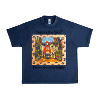 Navy restore the wolf defenders of wildlife Urban Heavy Tee - linhVisuals
