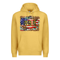Antique Gold western america map usa Premium Hoodie - BarkalooDesign